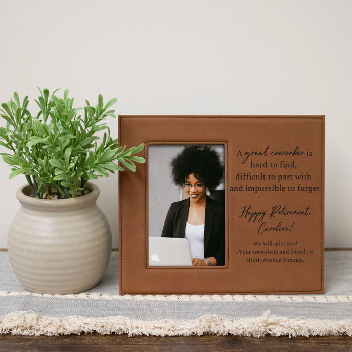 Personalized Great Worker Coworker Retirement Picture Frame