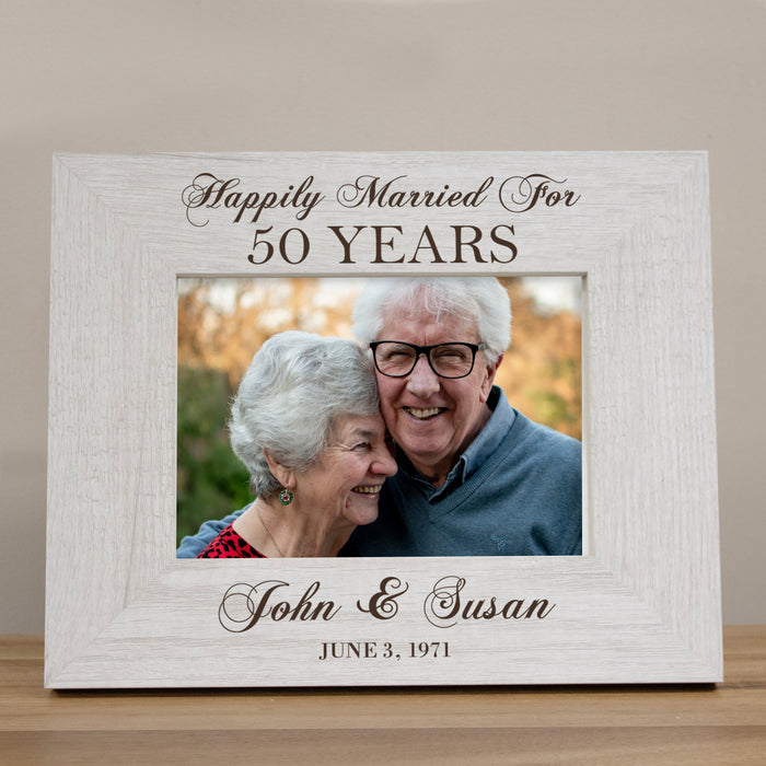 Personalized 50th Anniversary Picture Frame