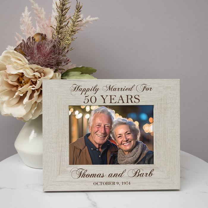 Personalized 50th Anniversary Picture Frame