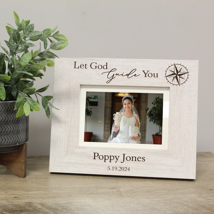 Personalized "Let God Guide You" Confirmation Picture Frame