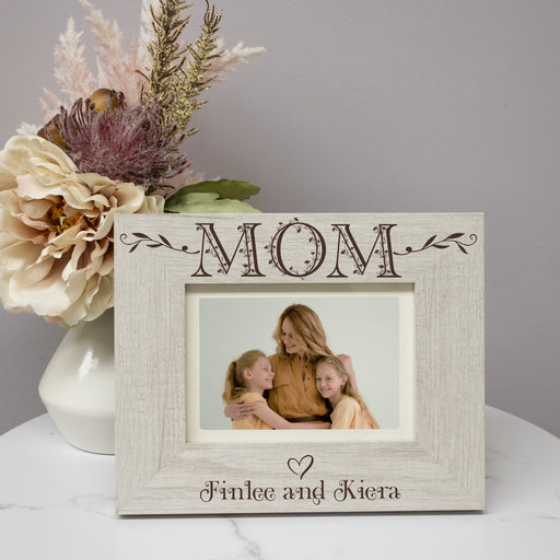 Personalized floral mom picture frame