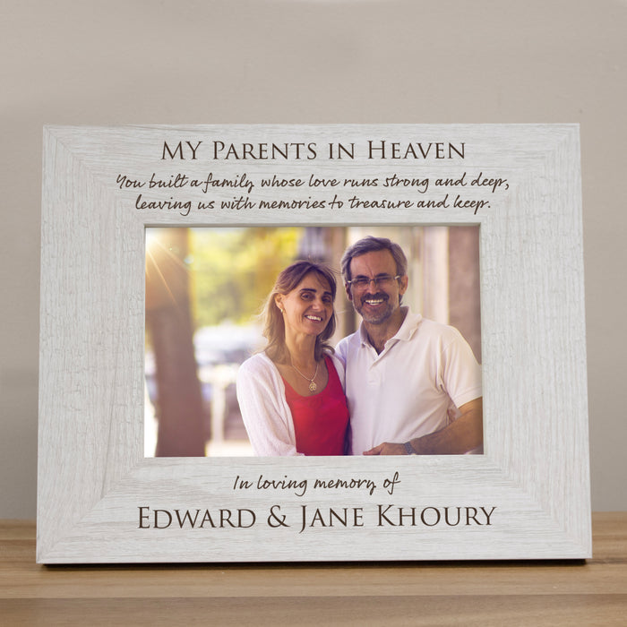 Personalized "Parents in Heaven" Memorial Picture Frame