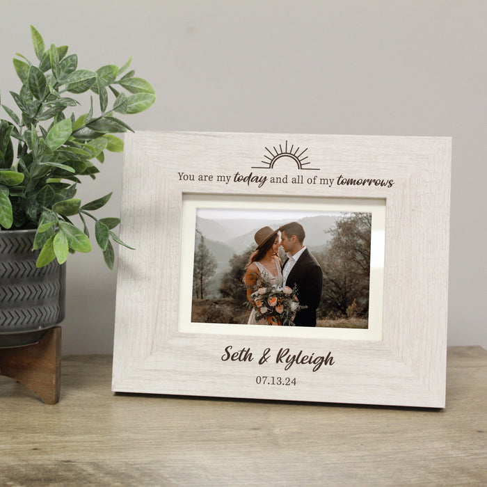 Personalized "My Today and Tomorrows" Couple's Picture Frame