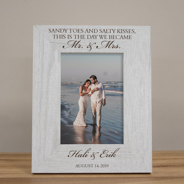 Personalized Beach Wedding Picture Frame