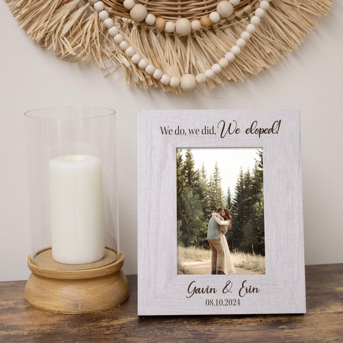 Personalized "We Eloped" Wedding Picture Frame