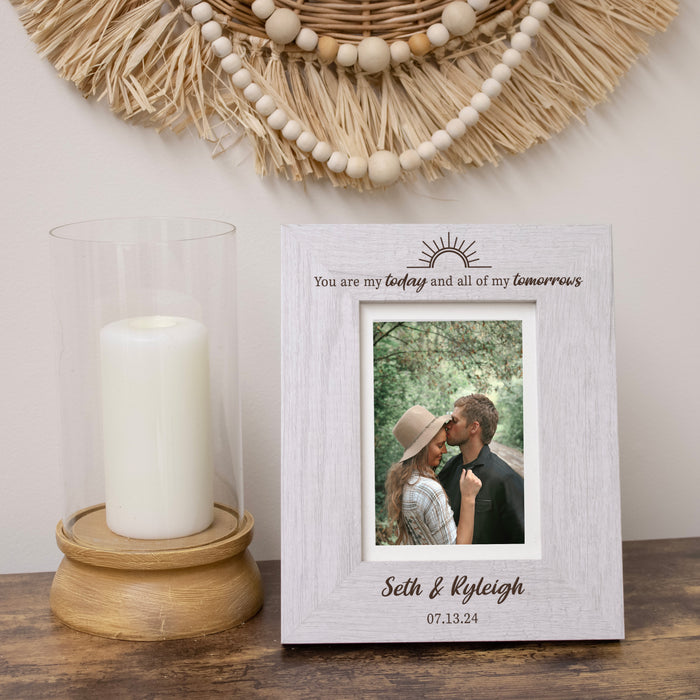 Personalized "My Today and Tomorrows" Couple's Picture Frame