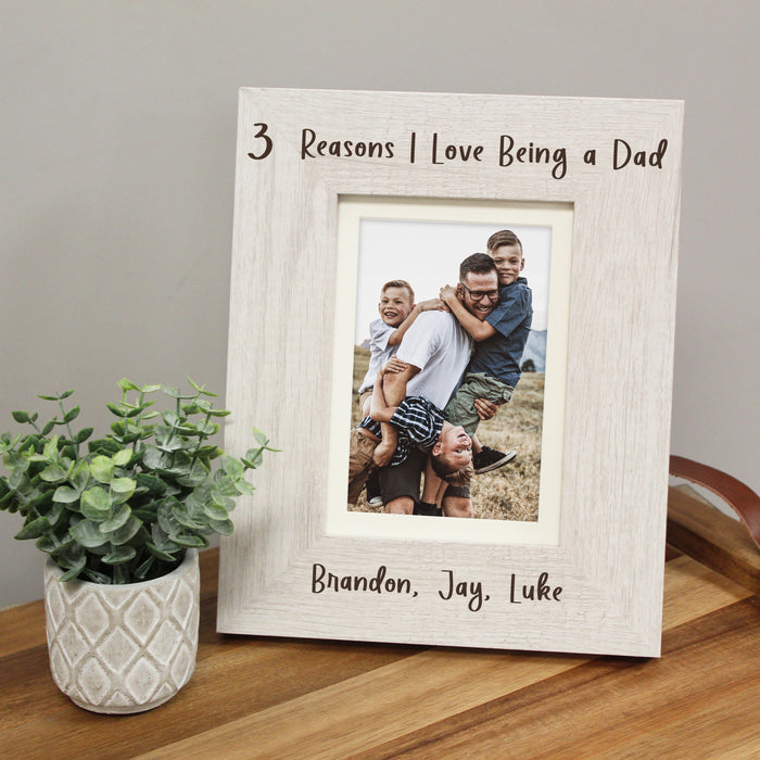 Personalized "Reasons I Love Being a Dad" Picture Frame