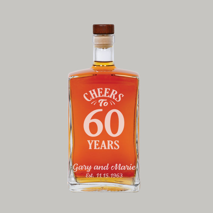 Personalized Anniversary Whiskey Decanter