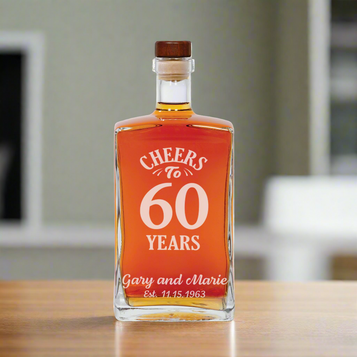 Personalized Anniversary Whiskey Decanter