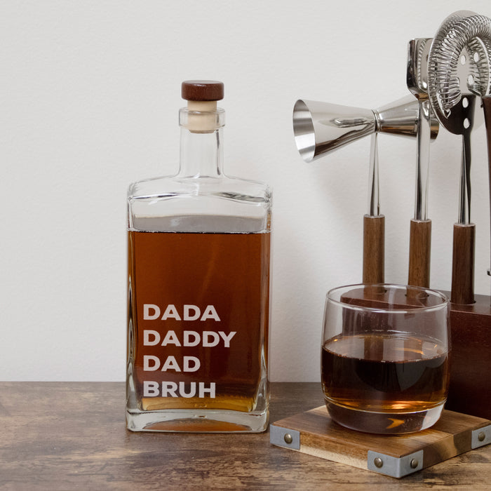 Dad, Daddy, Bruh Whiskey Decanter