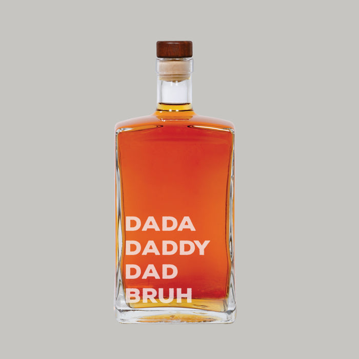 Dad, Daddy, Bruh Whiskey Decanter