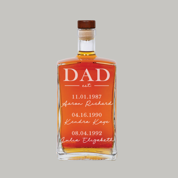 Dad Est Whiskey Decanter