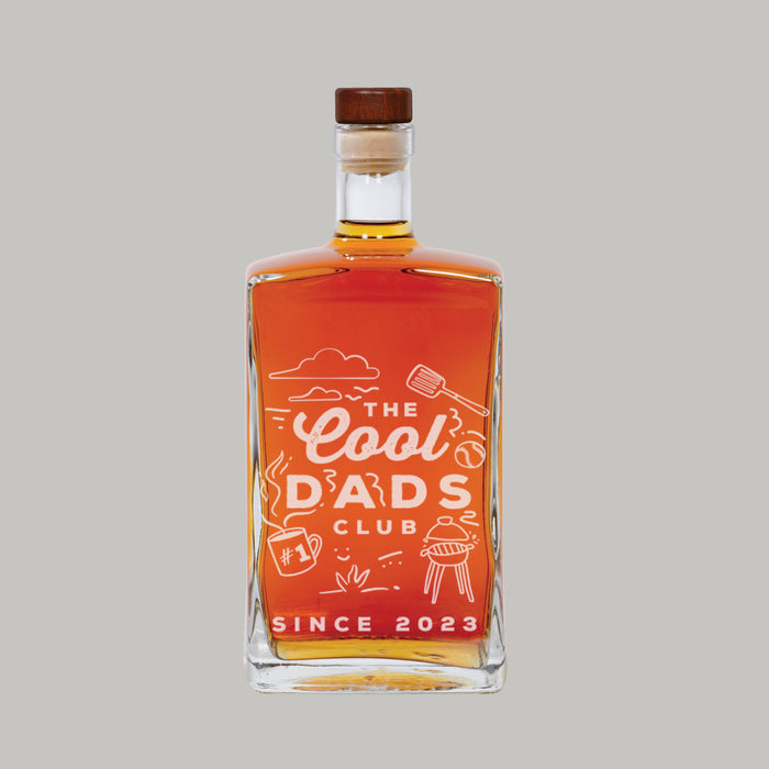 Personalized Unique "Cool Dads Club" Decanter