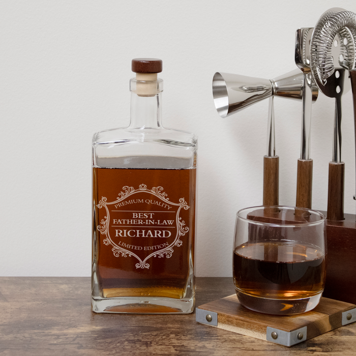 Personalized Best Father-in-Law Decanter