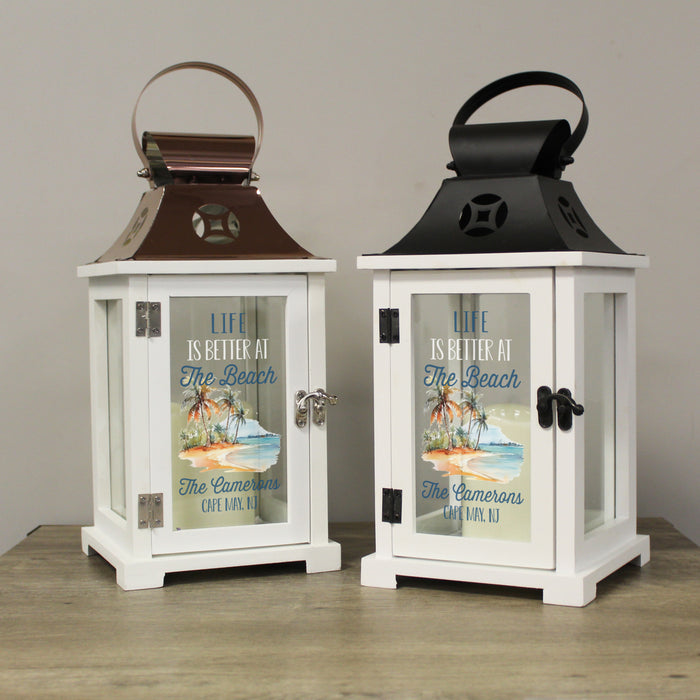 Personalized Beach House Lantern