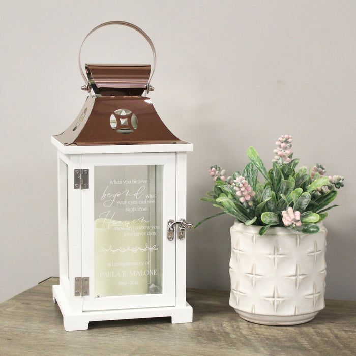 Personalized "Signs from Heaven" Memorial Lantern