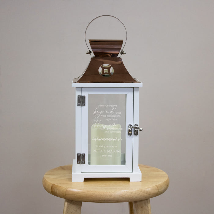 Personalized "Signs from Heaven" Memorial Lantern