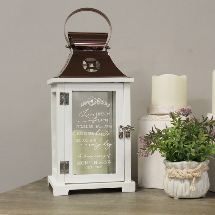 Personalized "Love Lives On" Memorial Lantern