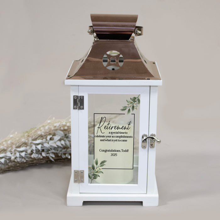 Personalized Retirement Time Lantern