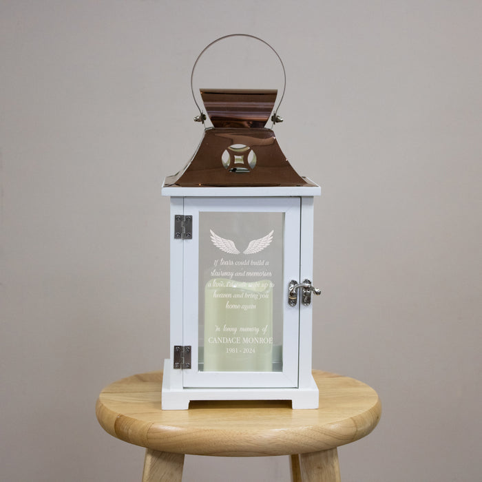 Personalized "Bring You Home Again" Memorial Lantern