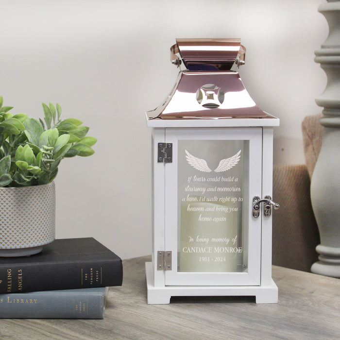 Personalized "Bring You Home Again" Memorial Lantern