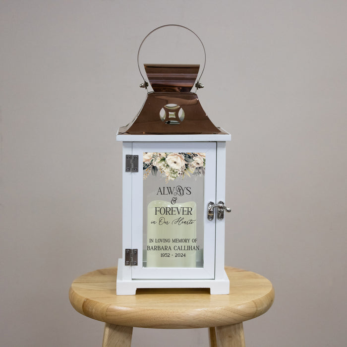 Personalized Always & Forever Memorial Lantern