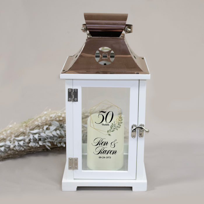 Personalized Anniversary Wreath Lantern