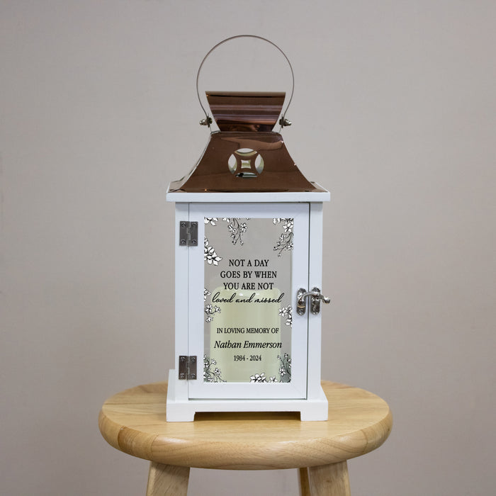 Personalized "Not A Day" Memorial Lantern