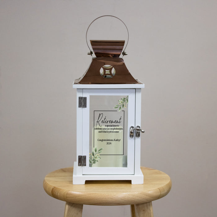 Personalized Retirement Time Lantern