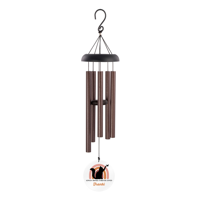 Personalized "Forever Loved" Cat Memorial Wind Chime