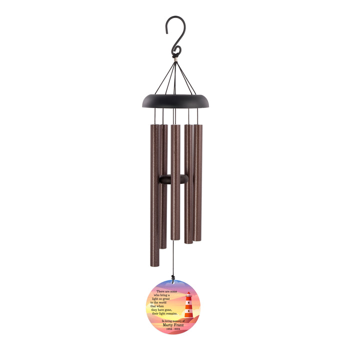 Personalized Lighthouse Memorial Wind Chime