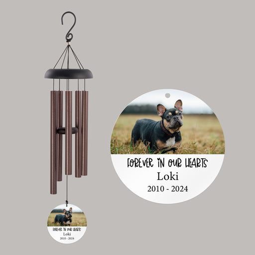 Dog Loss Photo Memorial Wind Chime