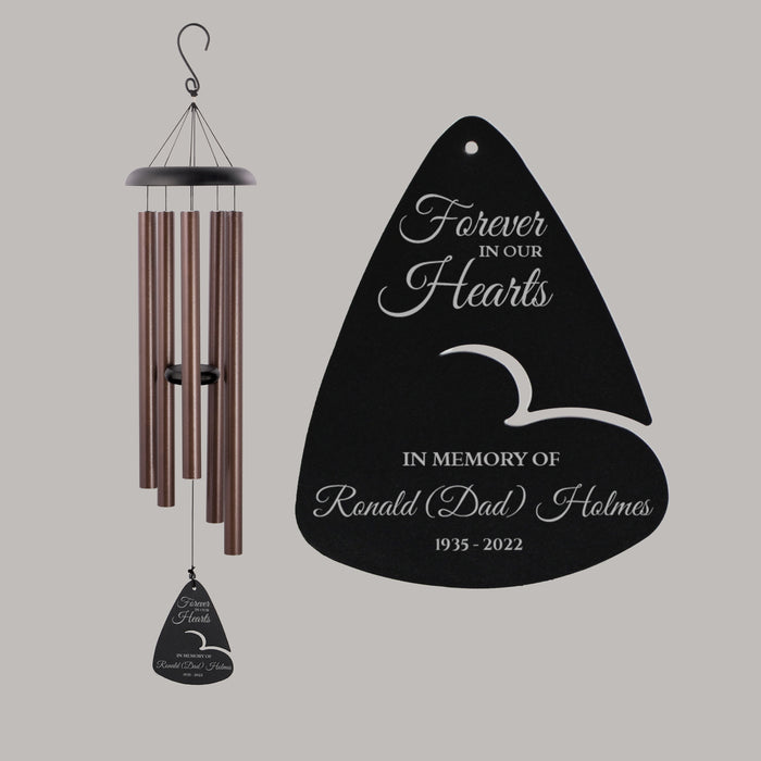 Forever in Our Hearts Personalized Memorial Wind Chime