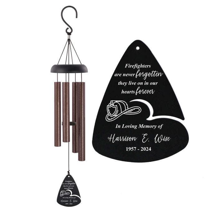 Personalized Firefighter Memorial Wind Chime