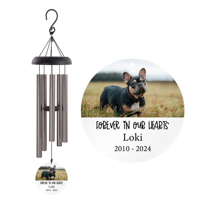 Personalized Loss of Dog Photo Remembrance Wind Chime
