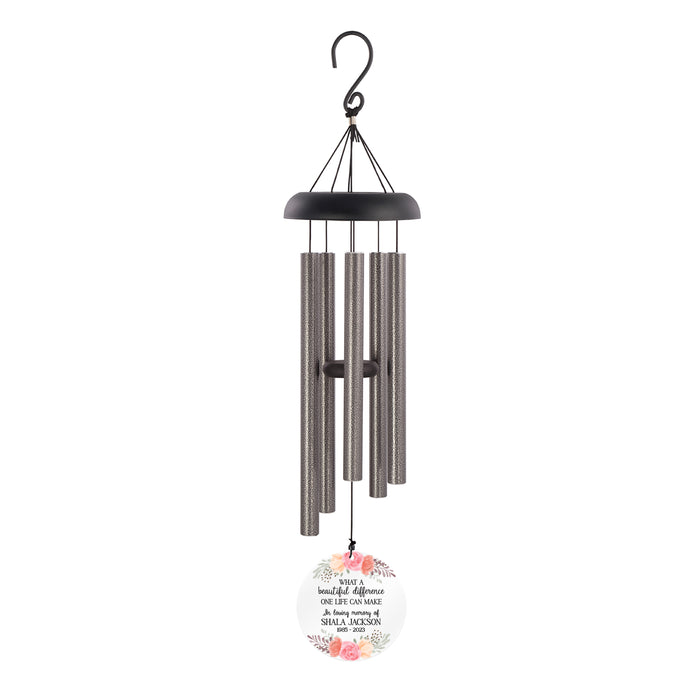 Personalized "Beautiful Difference" Memorial Wind Chime