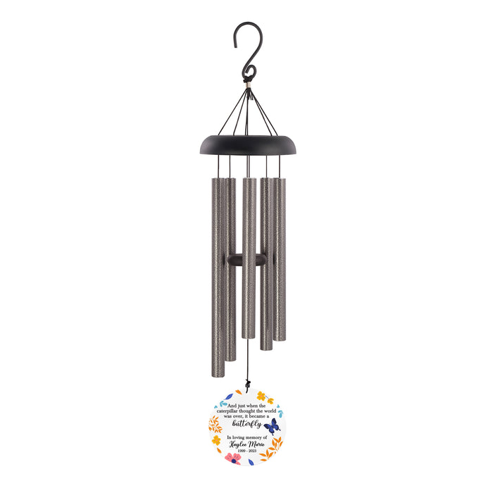 Personalized "Became a Butterfly" Memorial Wind Chime