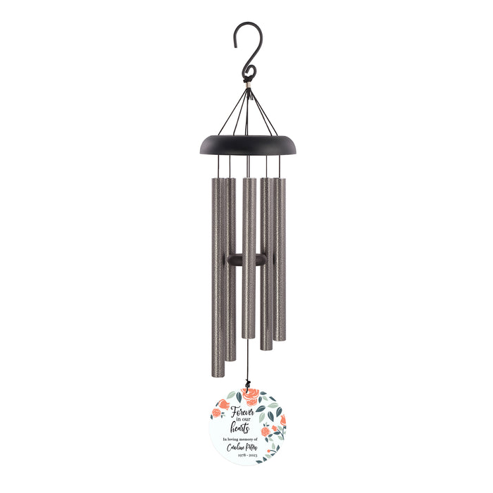 Personalized "Forever In Our Hearts" Printed Memorial Wind Chime