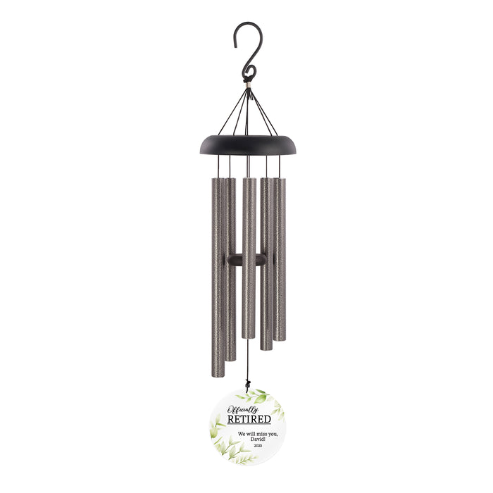 Personalized "Officially Retired" Wind Chime Gift
