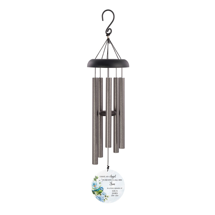 Personalized Son Angel Memorial Wind Chime