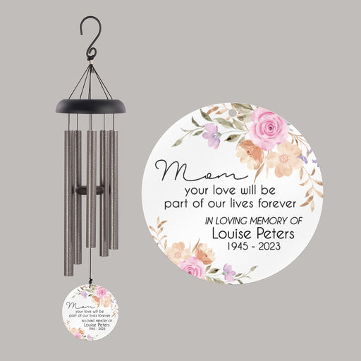 Personalized mom memorial wind chime