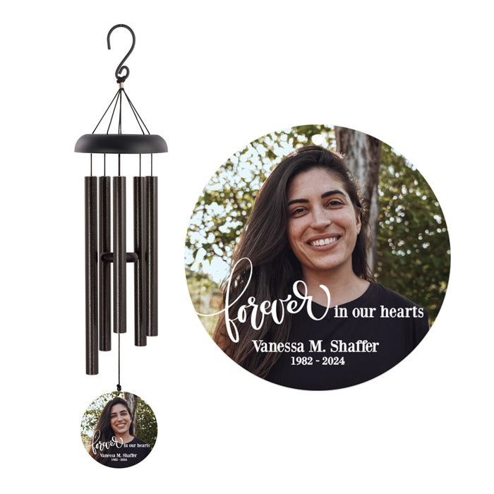 Memorial photo wind chime gift