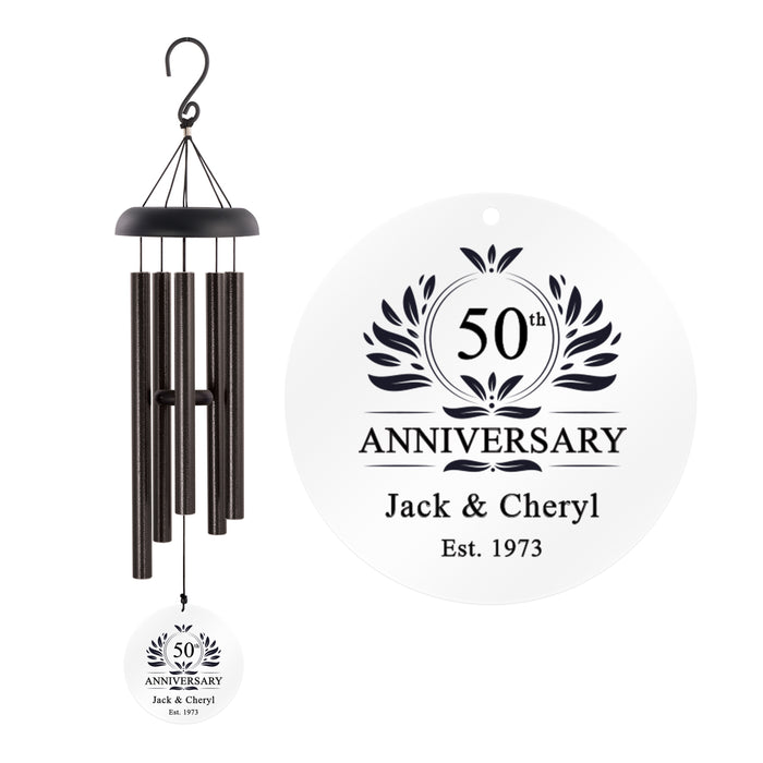Personalized Wedding Anniversary Printed Wind Chime