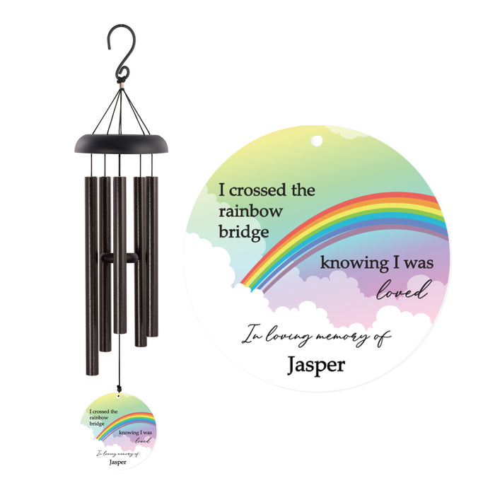 Personalized Rainbow Bridge Pet Memorial Wind Chime