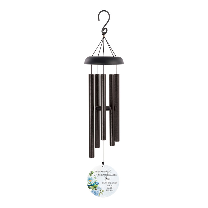 Personalized Son Angel Memorial Wind Chime