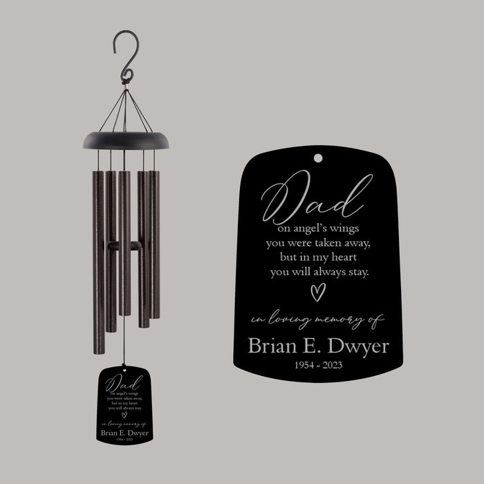 Dad Angel Wings Remembrance Wind Chime