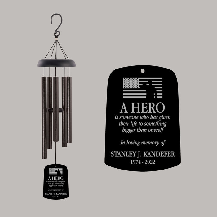 Veteran Memorial Wind Chime Gift