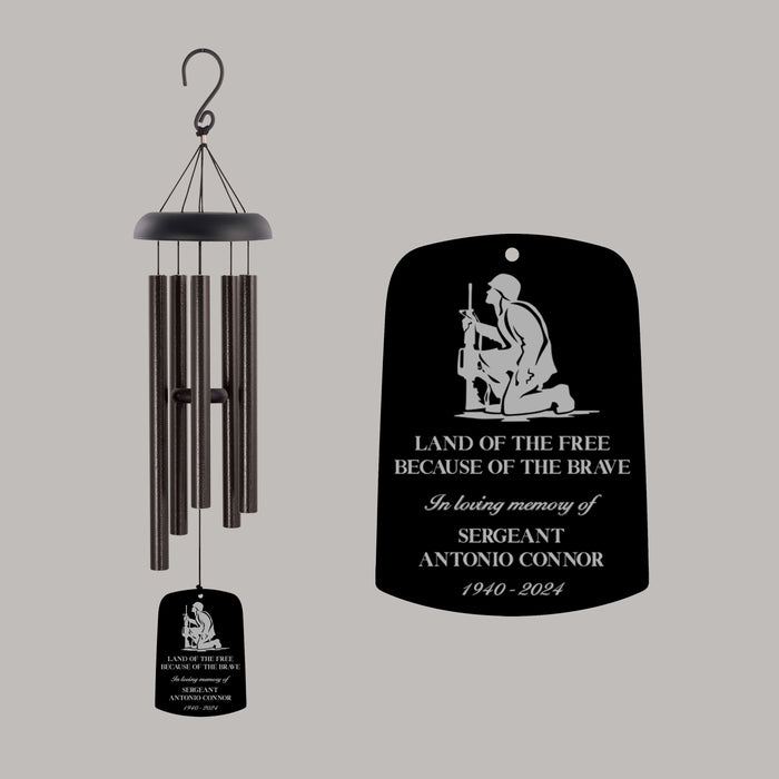 Home of the Brave Miliary Memorial Wind Chime