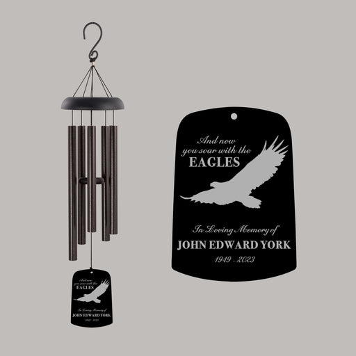 Soar with eagles memorial wind chimes