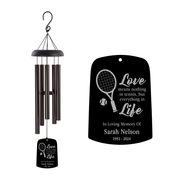 Personalized Tennis Memorial Wind Chime